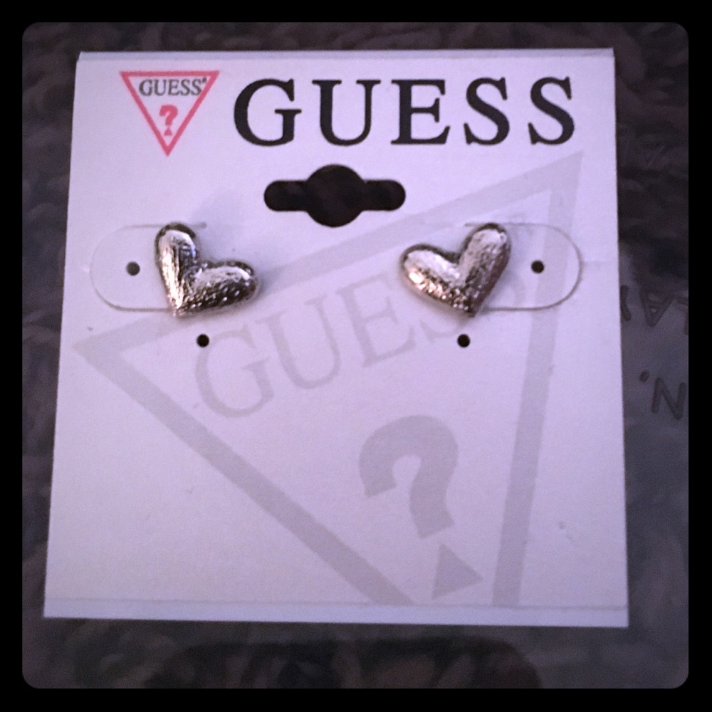 Guess silver stud earrings.